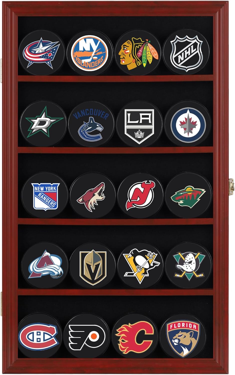 20 Hockey Puck Display Case Cabinet Holder Wall Rack Shadow Box 98% UV Protection, CC01