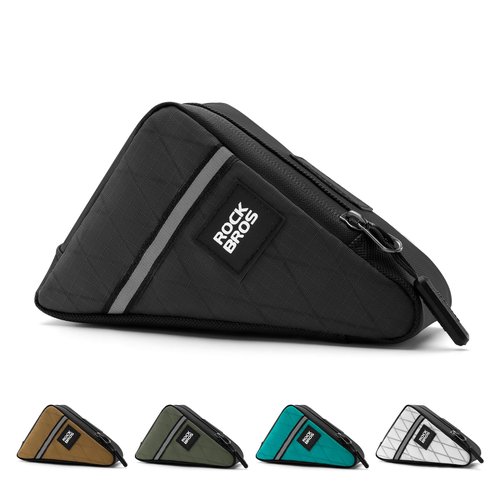 ROCKBROS Bike Frame Pouch Triangle Bike Pouch - Waterproof Small Bicycle Accessories for Boys Girls Men Women, Universally Compatible with Road Bikes, Brompton Bikes, Folding Bikes and Kids' Bikes