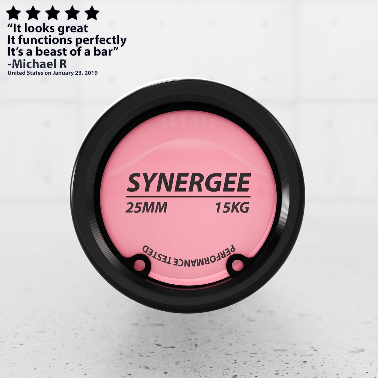 Synergee Regional Olympic 20kg Men’s and 15kg Women’s Hard Chrome & Black Phosphate Barbells. Rated 1500lbs for Weightlifting and Powerlifting.