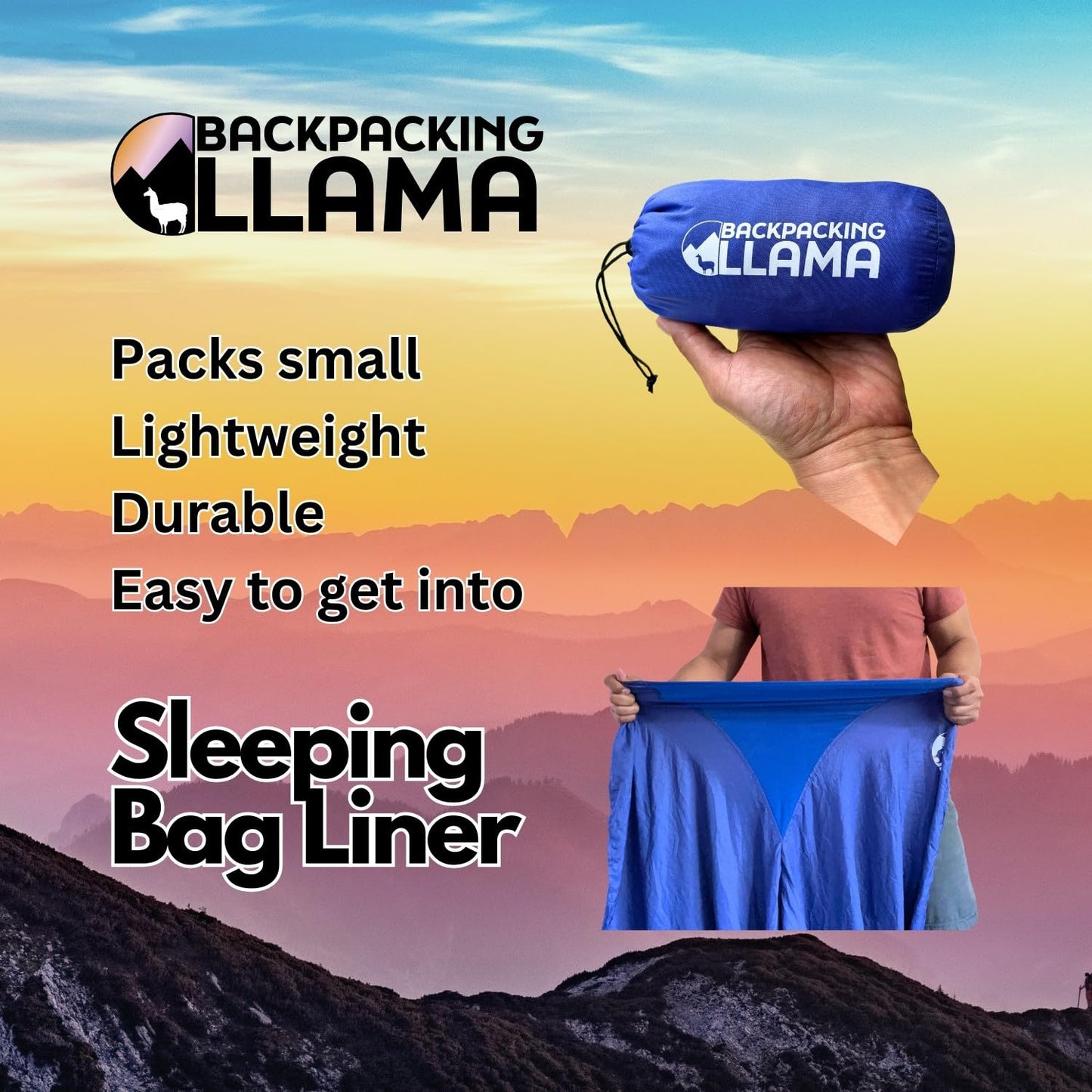 Sleeping Bag Liner Ultralight - Travel Sheets for Hotel - Self tan Sleep Sack Adult - Cocoon Mummy Compatible