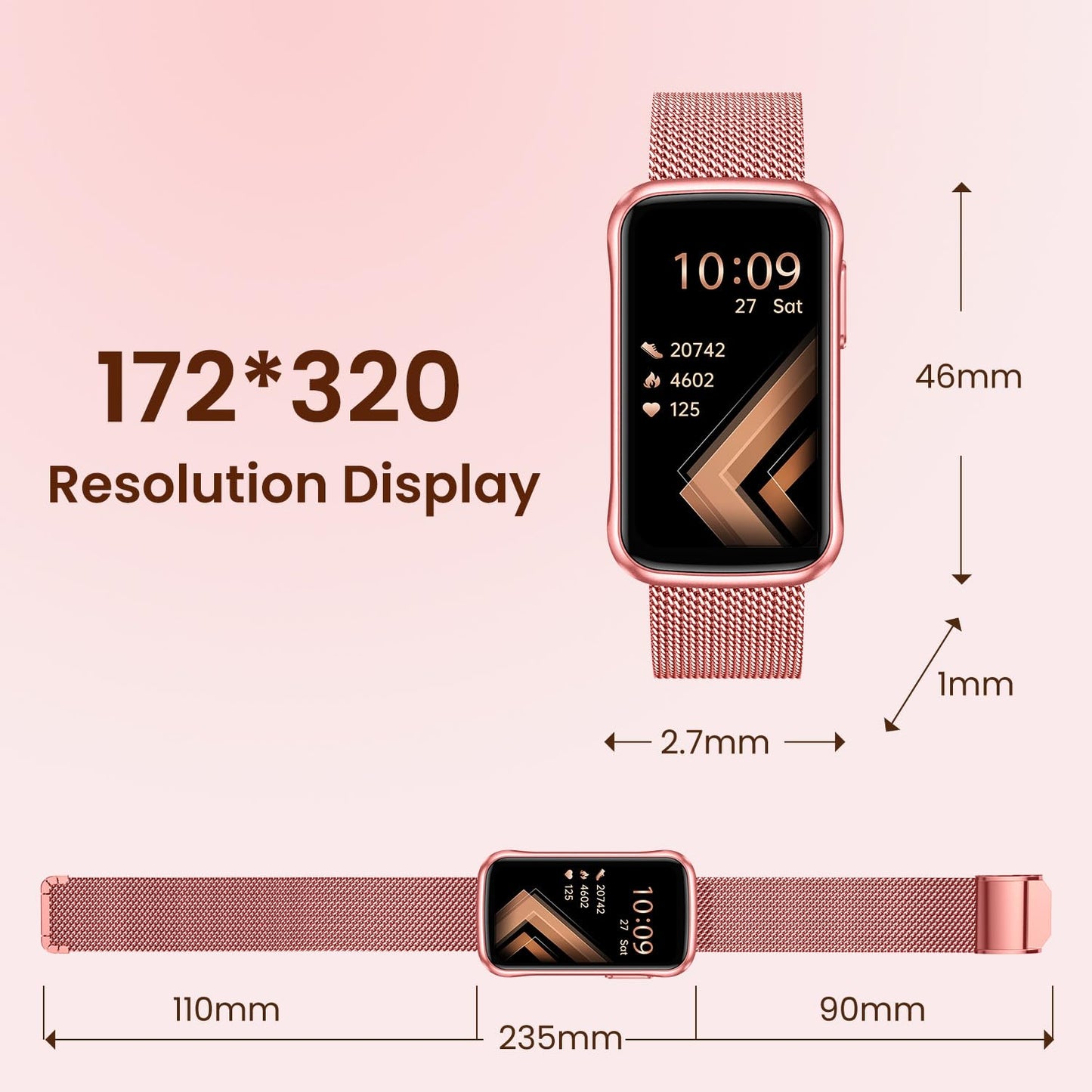 Fitness Tracker Smart Watch for Women: Health Activity Trackers with Heart Rate Blood Oxygen Sleep Monitor Step Counter Sport 1.47" Touchscreen IP68 Waterproof Smartwatch Compatible Android iOS