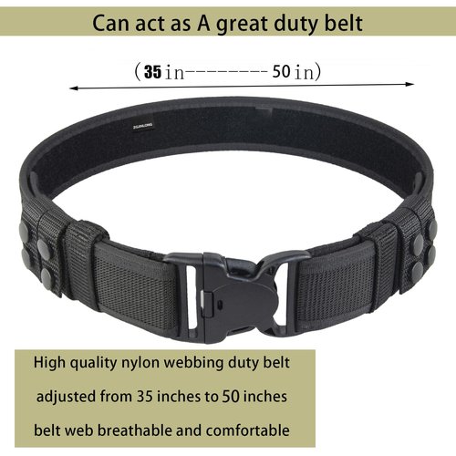 ZGJINLONG 10 in 1 Duty Belt Rig police Molded Pouches Kit Tactical Utility Security Guard Belt Modular Law Enforcement Military Equipment Belt 4 pack Belt Keeper