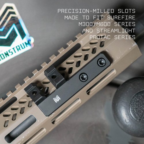 Monstrum Scout Light Mount | Compatible with Surefire M300/M600 Series/Streamlight Protac Series | Extended 45 Degree Offset Mount