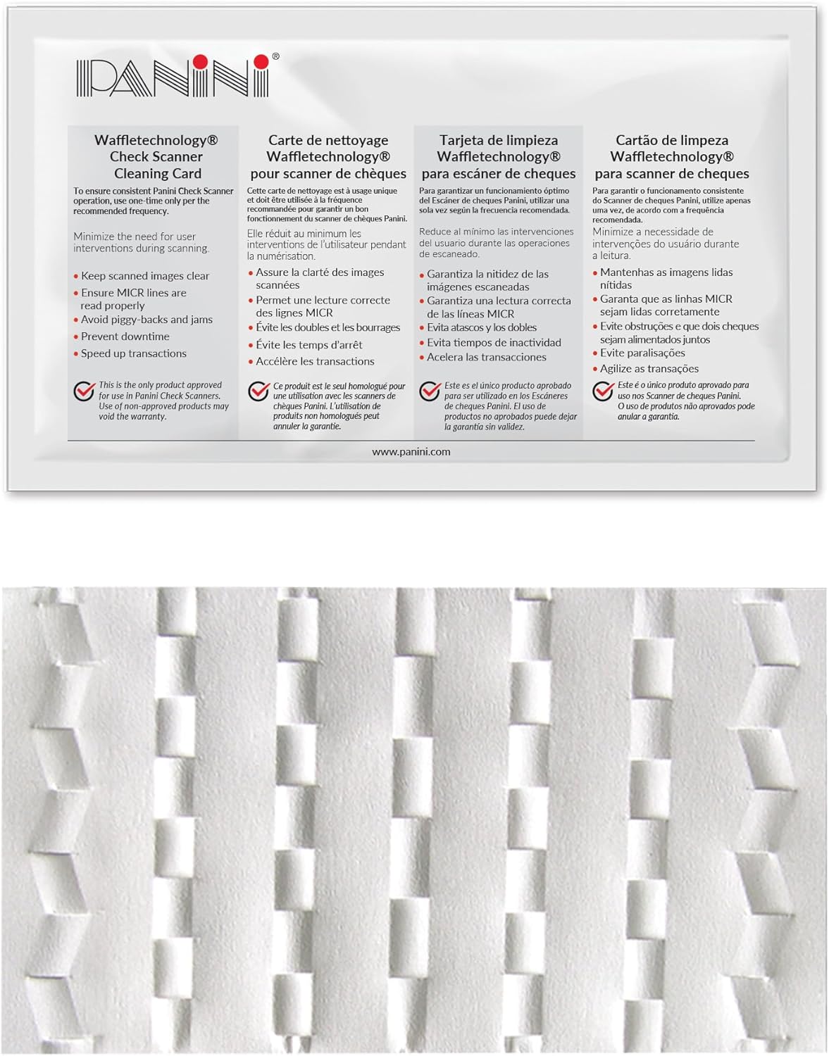 Panini Check Scanner Cleaning Cards (15)