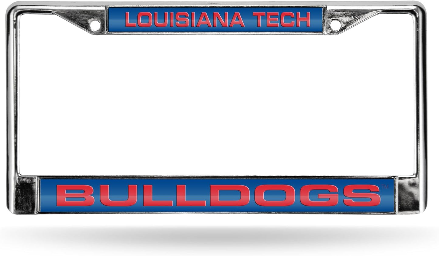 Rico Industries NCAA Unisex-Adult Laser Cut Inlaid Standard Chrome License Plate Frame