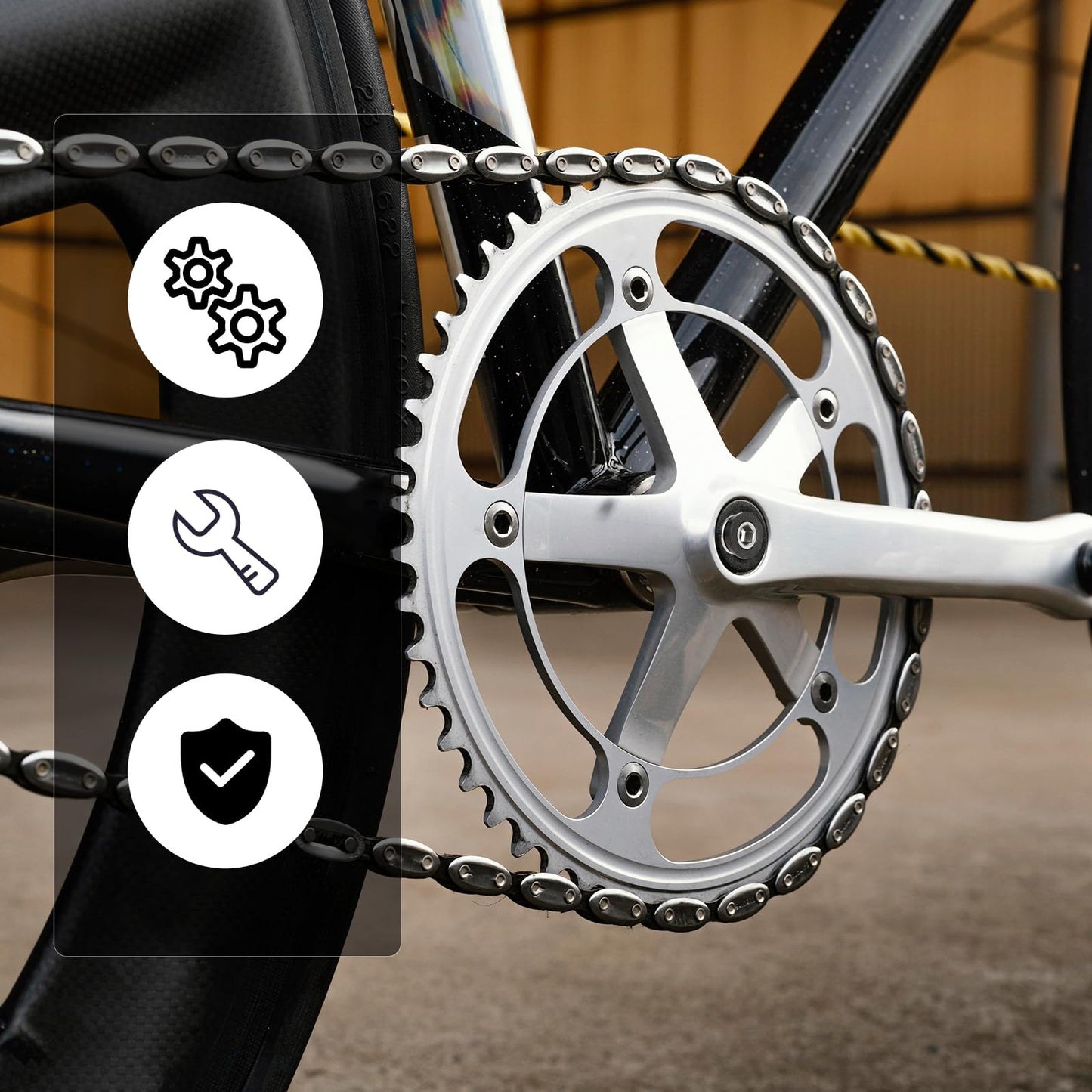 6 Pcs 8mm Bike Hex Crank arm Fixing Bolt Crank Arm Fixing Bolts Bike Hex Crank Screws with Caps Bottom Bracket Screws for Square Cranksets