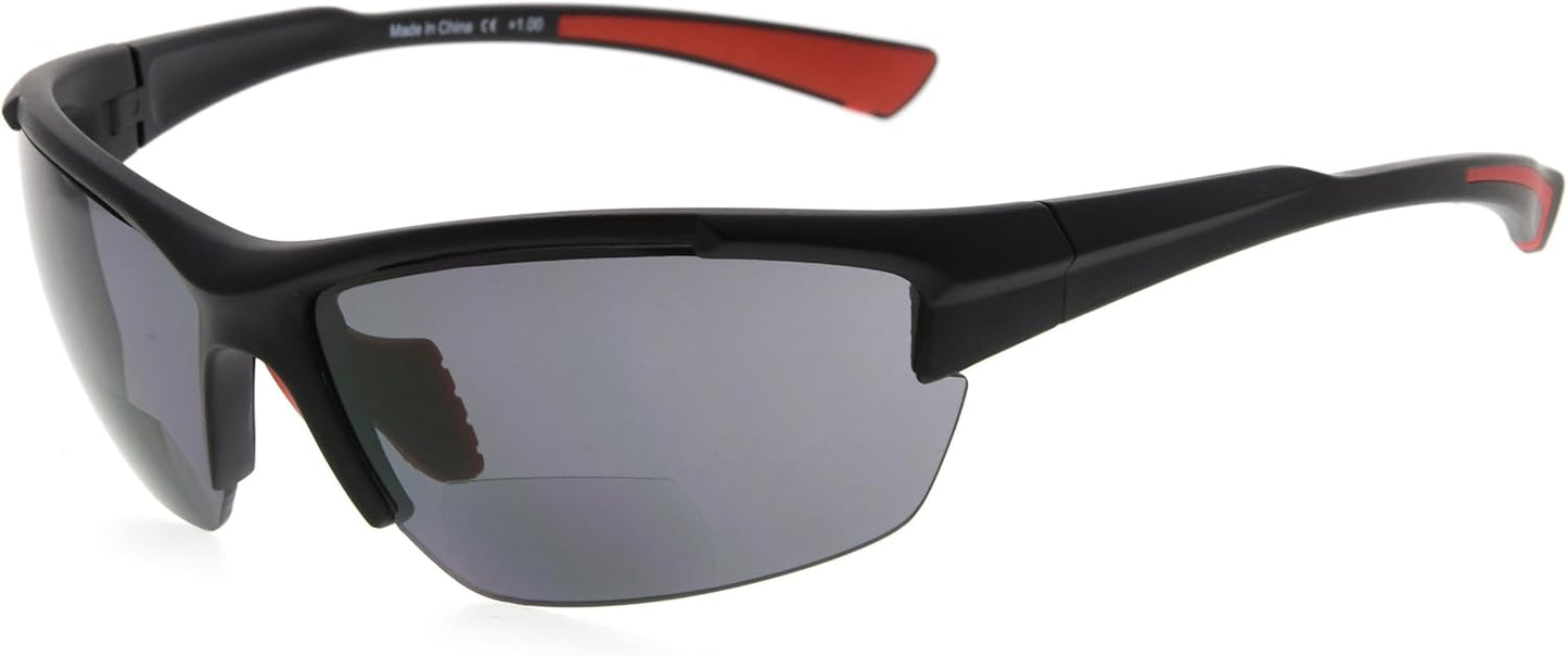 Eyekepper TR90 Frame Bifocal Sports Sunglasses Baseball Running Fishing Driving Golf Softball Hiking Sunshine Readers