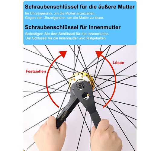 KMRDND Bike Cone Wrench Set Tool, Bicycle Wheel Hub Axle Nut Installer Remover Cycling Wrench (Wrench13-14-15-16-17-18-19mm)