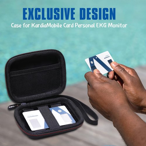 LTGEM Case Compatible with KardiaMobile Card Personal EKG Monitor, Black