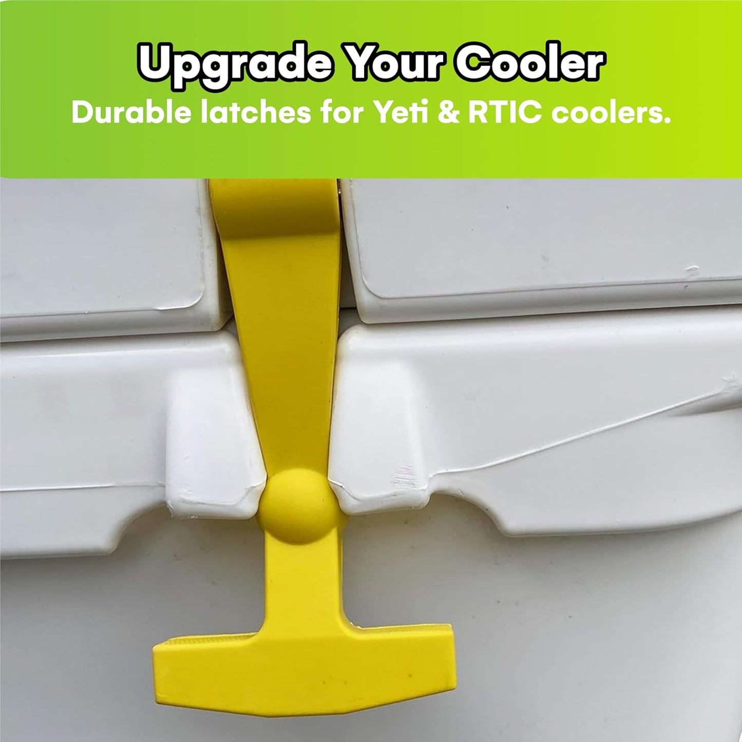 Beast Cooler Accessories 2-Pack Replacement Lid Latches for Yeti and RTIC - Black Rubber, Cooler Latches Replacement for Yeti, RTIC, and More - Hard Handle Grips, 20 Inches