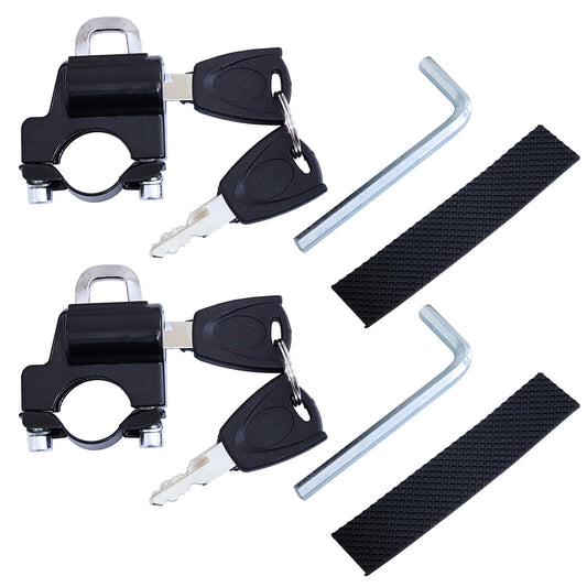 2X Motorcycle Helmet Security Lock Replacement Anti-Theft Fixed Multi-Function Lock Accessories with Key for Motorcycles Bicycles E-Bike