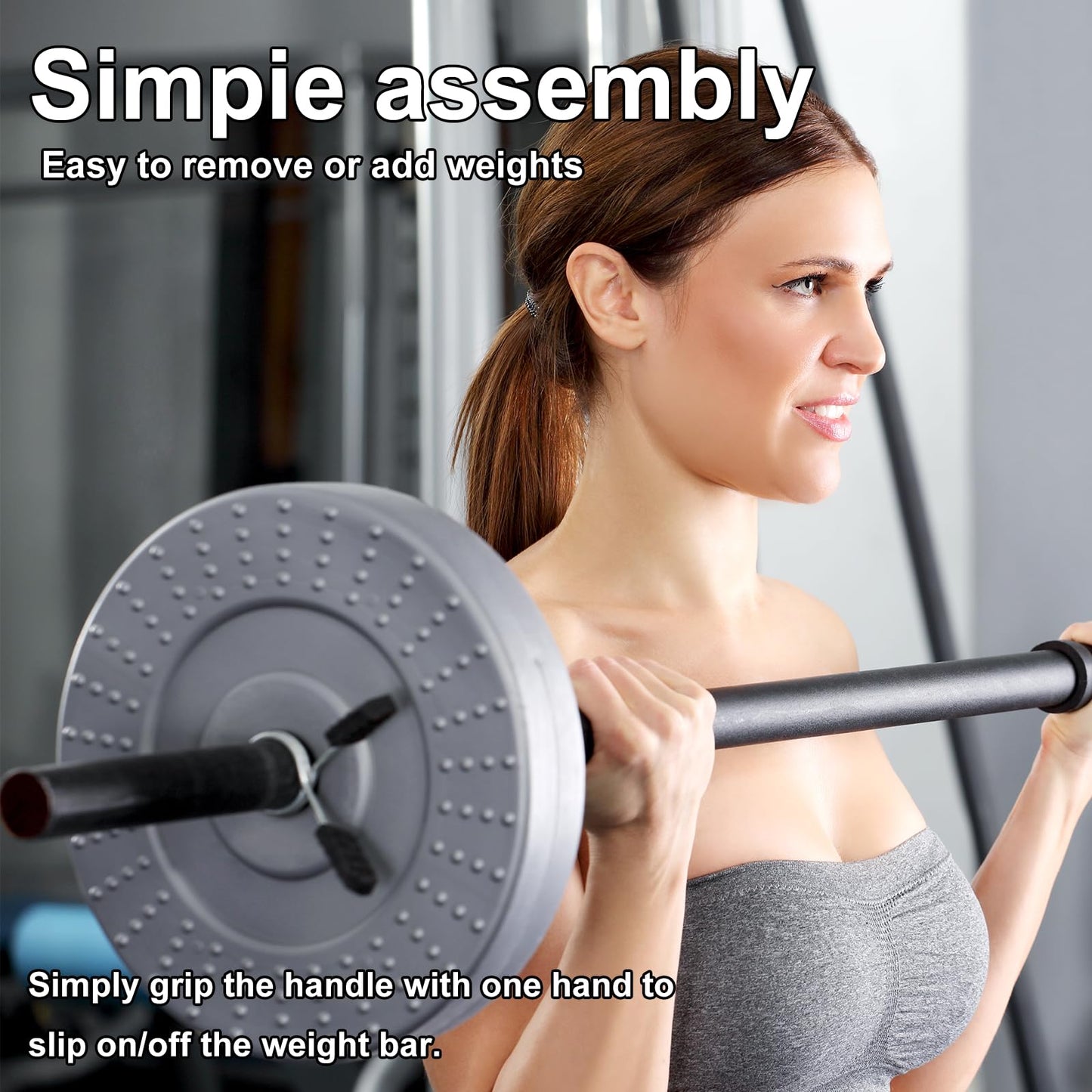 4pcs 2 Inch Barbell Clamps,Stainless Steel Spring Collar Clips,Olympic Barbell Spring Lock Collars,Weight Bar Clamps Dumbbell Handles Locking Clip for Weightlifting,Strength Training Accessories