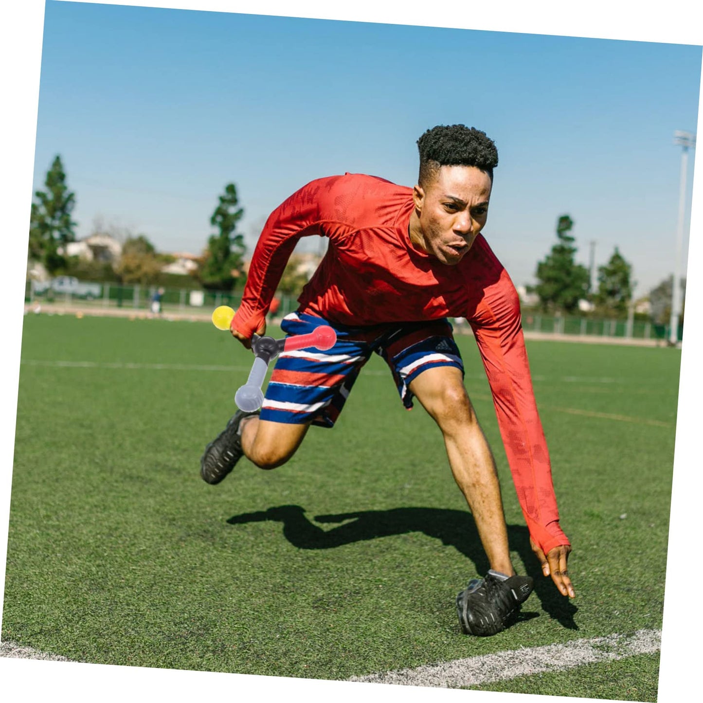 HOMSFOU 3pcs Reaction Training Stick Soccer Drill Football Training Hand Eye Coordination Training Tool Training Bar Catching Trainer Equipment Toys Tools Pu Training Equipment Sports