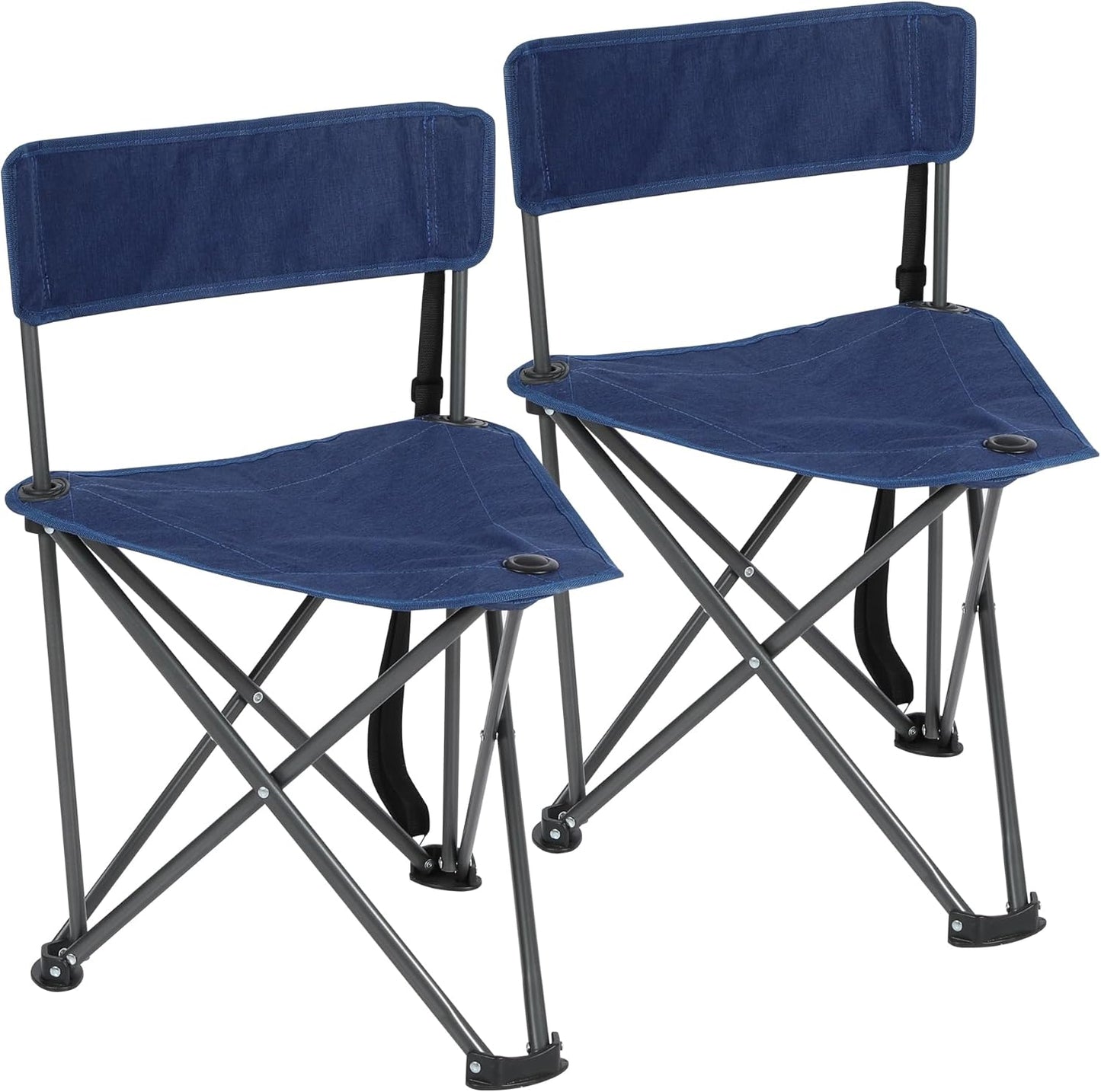 REDCAMP 2 Pack Tripod Hunting Chairs for Blinds, Folding Lightweight Portable Fishing Chair for Adults Hunting Stools with Backrest, Golf Chairs for Spectators, Camo