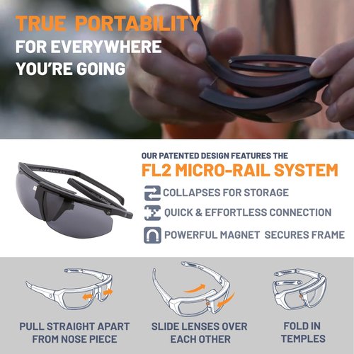 POPTICALS PopStar Polarized, Foldable Sunglasses for Your Outdoor Essentials - Matte Black Frame, Gray Lenses