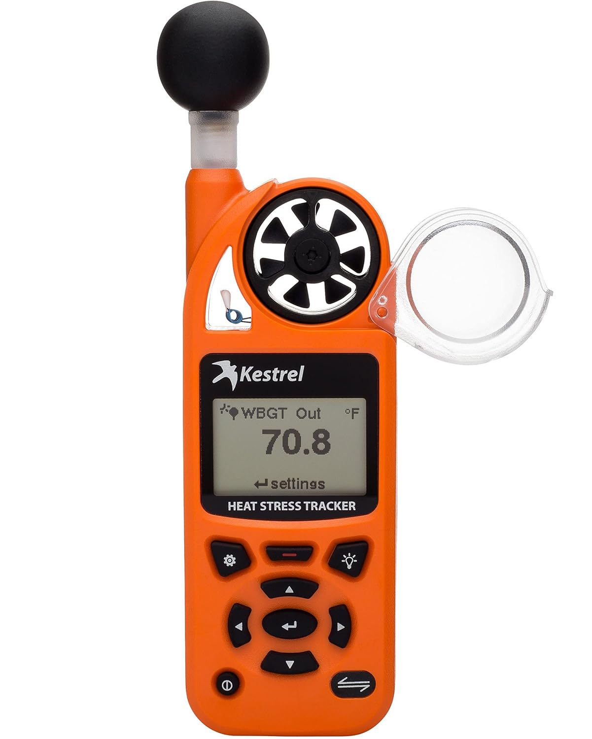 Kestrel 5400 Heat Stress Tracker Pro with Link, Compass and Vane Mount, Orange
