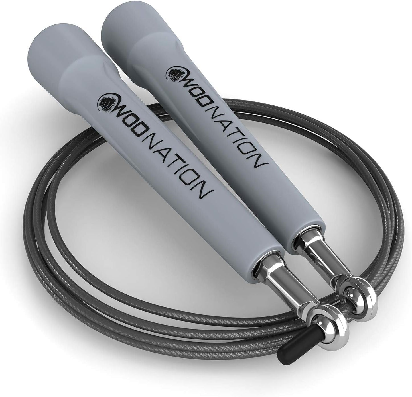 WOD Nation Adjustable Speed Jump Rope For Men, Women & Children - Blazing Fast Fitness Skipping Rope Perfect for Boxing, MMA, Endurance