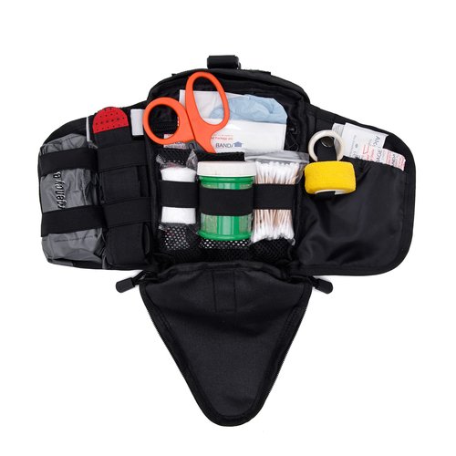 Tactical EMT Pouch, Molle Medical Pouches First Aid Kit Emergency Survival Bag, Rip-Away IFAK Utility Pouch for Travel Outdoor Hiking (Black) 1