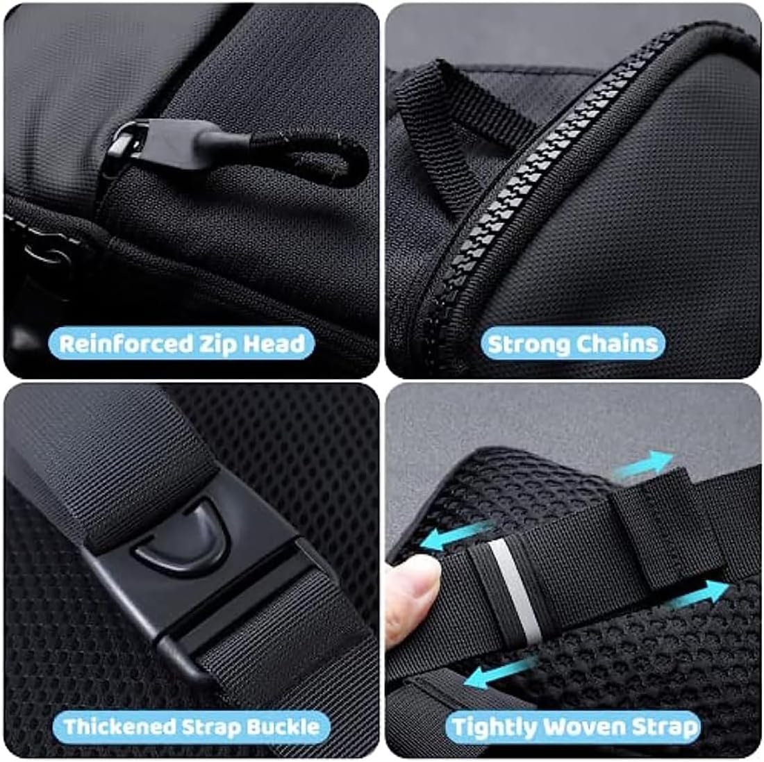 JMMDY Small Sling Bag for Women and Men, mini Crossbody Bags Trendy with Extended Strap, Lightweight Chest Bag (Black)