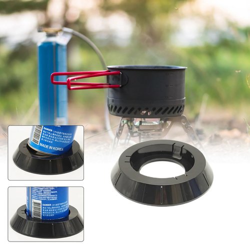 RecDec Butane Canister Holder Tray Base Support Stand Bracket Portable Stabilizer for Cylinder Propane Gas Can Bottle Fuel Cartridge Backpacking Camping Stove Burner
