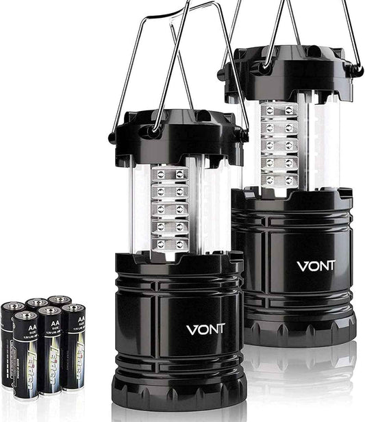 Vont LED Camping Lantern - Portable Emergency Light for Hurricane & Storm Survival, Collapsible & Battery-Operated