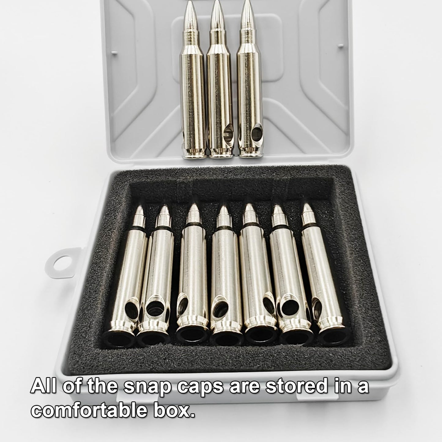 Angeebin Training Snap Caps for Dry Fire Training Dummy Rounds Practice Safe Loading Firing (223REM-10pcs)