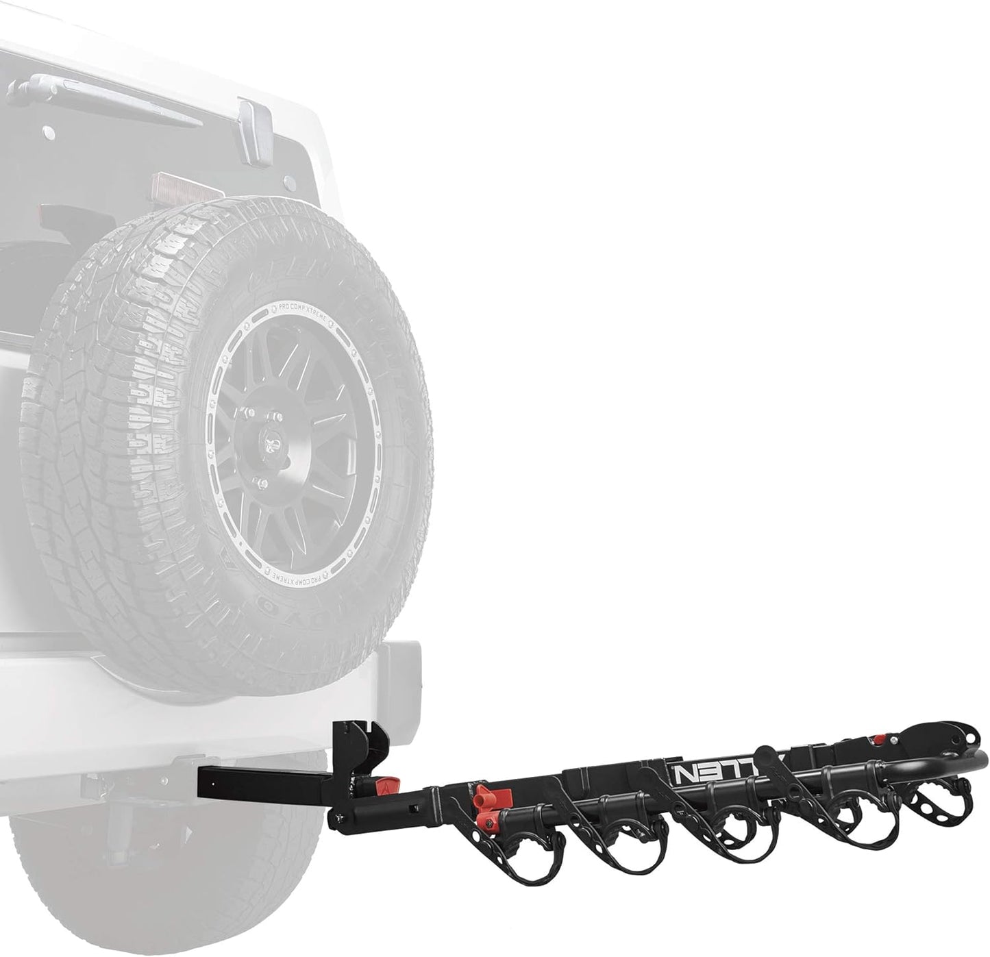 Allen Sports Deluxe Locking Quick Release 4-Bike Carrier for 2 Inch Hitch, Model 542QR, Black