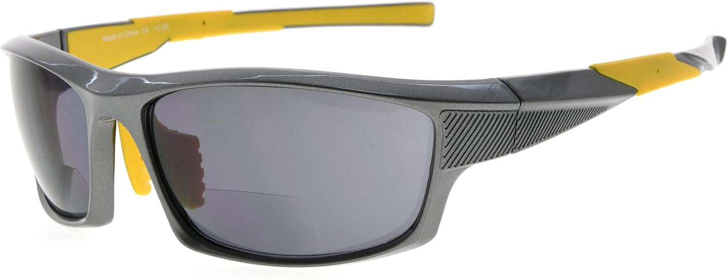 Eyekepper TR90 Frame Bifocal Sports Sunglasses Baseball Running Fishing Driving Golf Softball Hiking Sunshine Readers