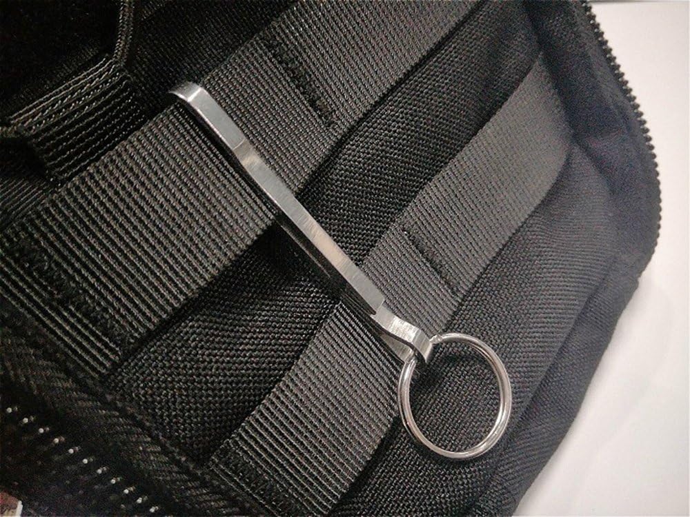 2 PCS Stainless Steel Hanging Buckle Keychain,Portable EDC Quickdraw Key Ring Tool