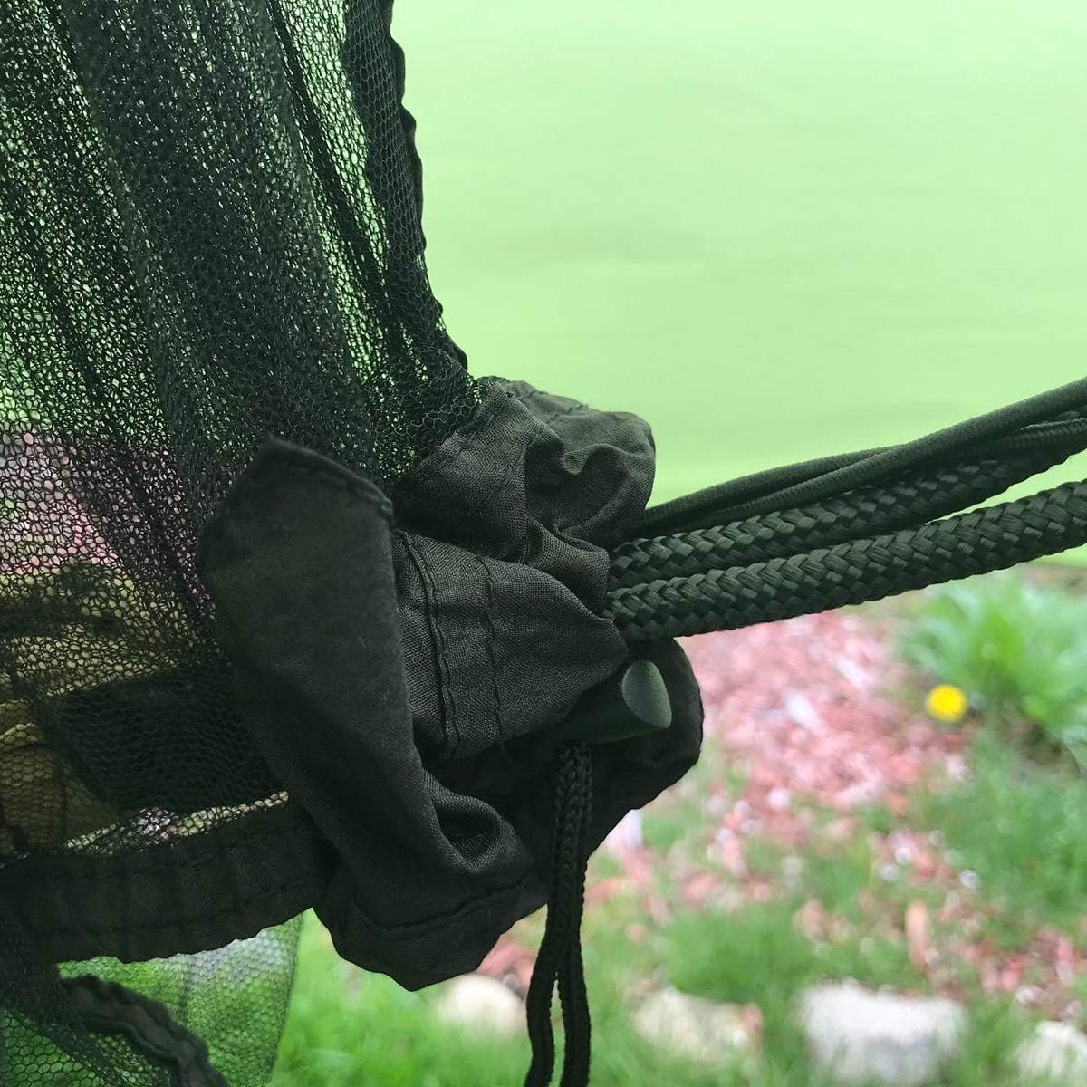 Hammock Bug Mosquito Net XL 11x4.6FT No-See-Ums Polyester Fabric for 360 Degree Protection Dual Sided Diagonal Zipper for Easy Access Fits All Hammocks
