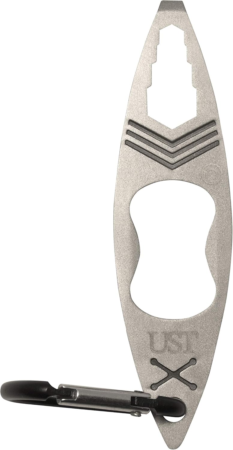 UST Tool-a-Long Multi-Tool Carabiners with Durable, Compact Stainless Steel Construction for Hiking, Kayaking, Camping, Travel and Outdoor Survival