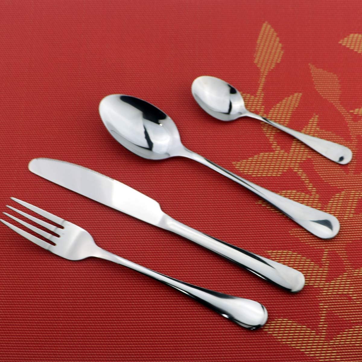 8 Pieces Stainless Steel Mirror Poblished Flatware Set Reusable Cutlery Set Travel Utensils Set with Straws for Camping Office or School Lunch,Dishwasher Safe (Rose Gold)