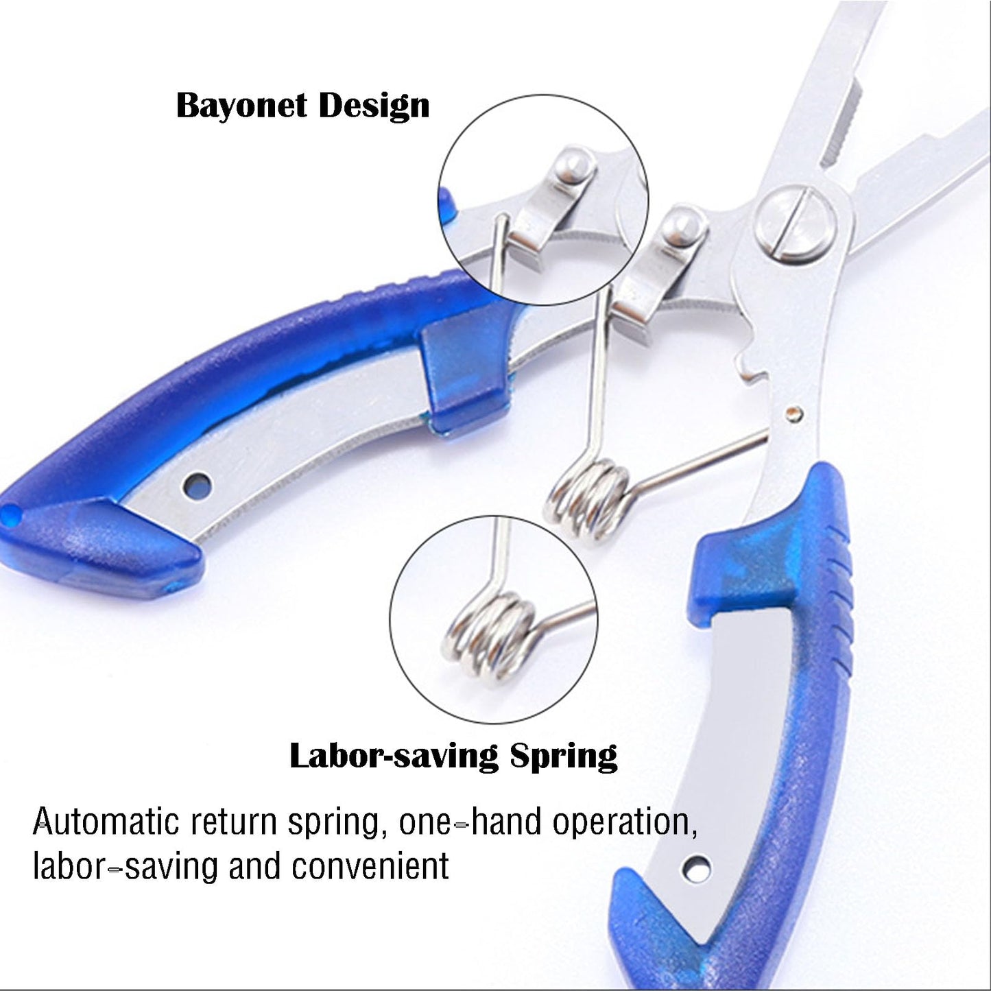 Fishing Pliers Long Nose Hook Remover 2 Multi-function Scissors Braid Cutters Lightweight Stainless Steel Fishing Tools Split Ring Opener Fish Gripper Gear Accessories
