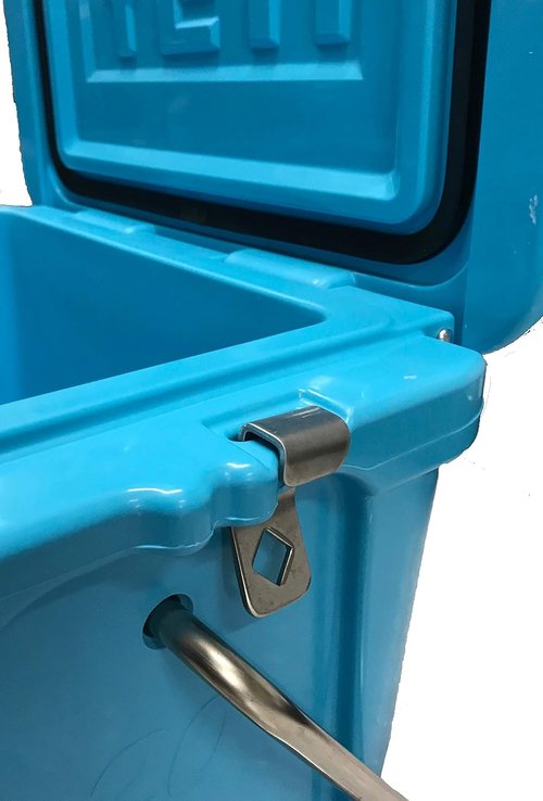 Cooler Lock Bracket Fits Yeti Roadie 20 and RTIC 20, Stainless Steel, Silver, Cooler Mount