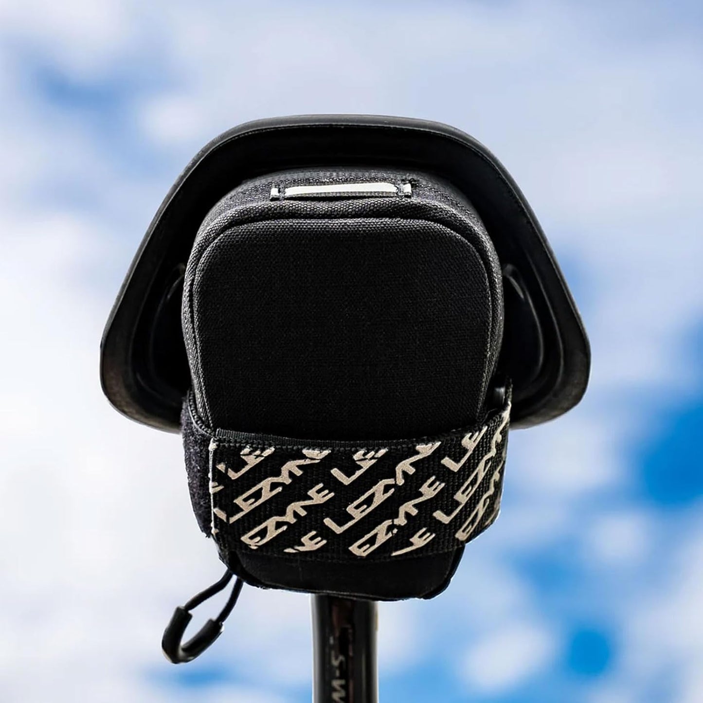 LEZYNE Road Caddy Compact Bike Saddle Bag - Lightweight Durable Nylon Cycling Under Seat Pouch with Velcro Attachment, Clamshell Opening & Reflective Accents for Road Bikes & Commuters, 0.4L Capacity