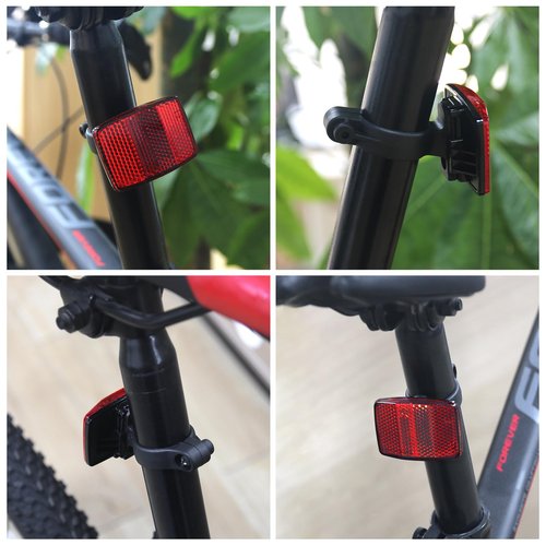 DEMYPROX Bicycle Rear Reflector for Seatpost (Red)