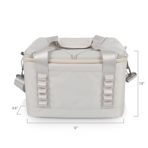 PICNIC TIME Tarana Superthick Cooler Bag with Removable Shoulder Strap, 12 Can Insulated Soft Cooler, Beach Cooler, Insulated Camping Cooler, Picnic Cooler, (Halo Gray)