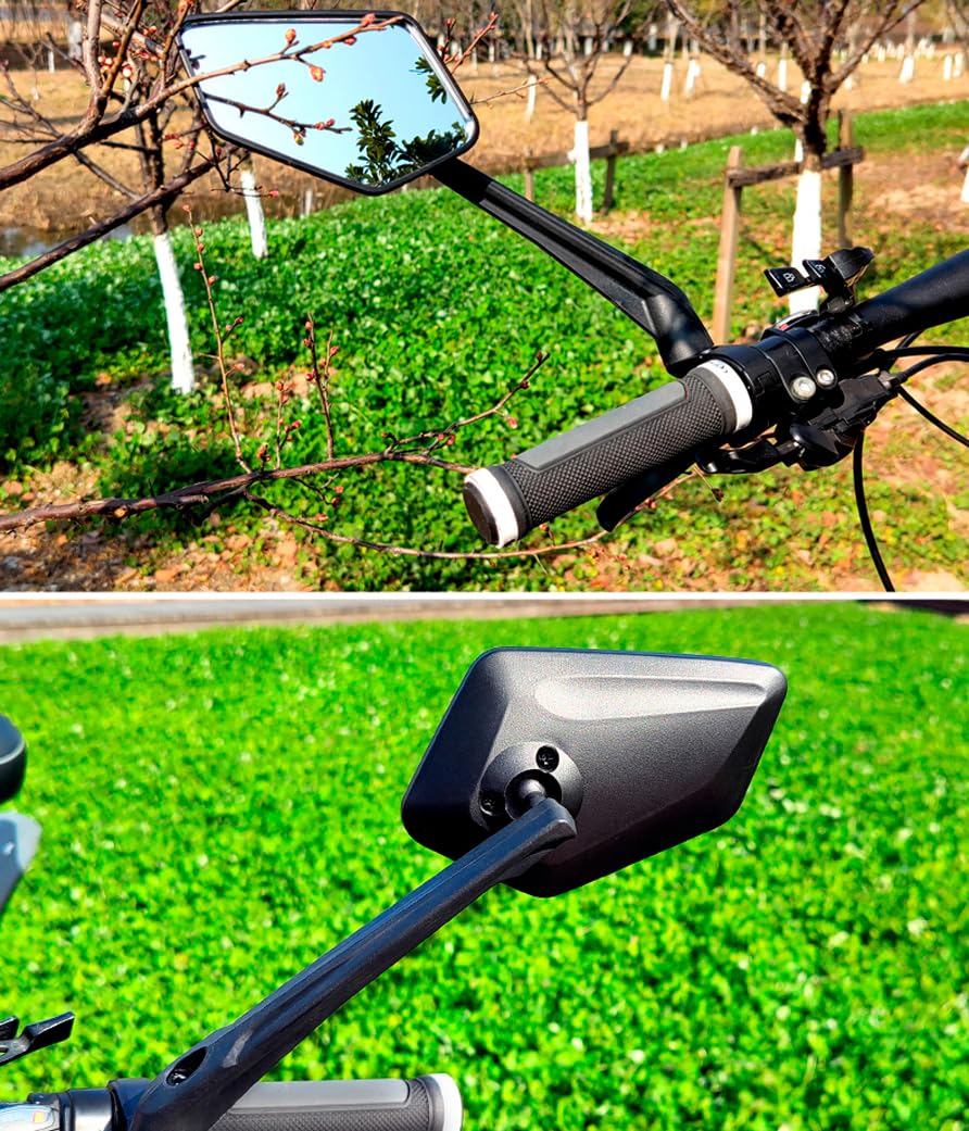 DRCKHROS Bike Mirror Handlebar Mount E-bikes Bicycle Mirrors, Anti-Shake 360° Rotatable High-Definition Shockproof Explosion-Proof Wide-angle Rear View Convex Mirror for bike bicycle ebike