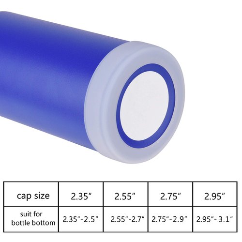 Cosmos 4 Pcs Water Bottle Protective Bottom Sleeve Boot Anti-Slip Bottom Cover Bottle Bumper Compatible with Hydro Sport Flask 12-40 Oz Water Tumbler Mug Cup, Silicone, Assorted Sizes (Frosted Clear)