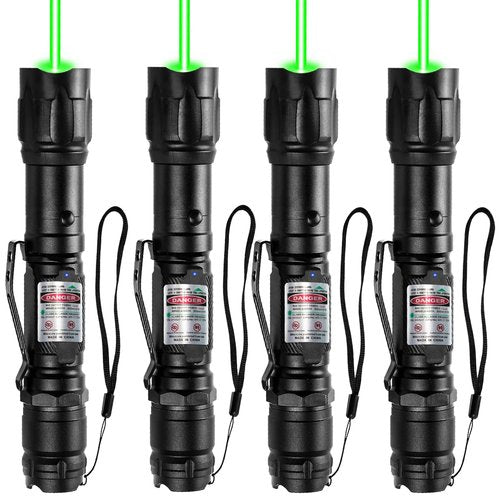 MIPREZT [4 Packs] Rechargeable Green Line Light Flashlight Long Distance Range for TV/LED/LCD Screens Tactical Flashlights Presentation Office/Outdoors/Astronomic/Construction [005]