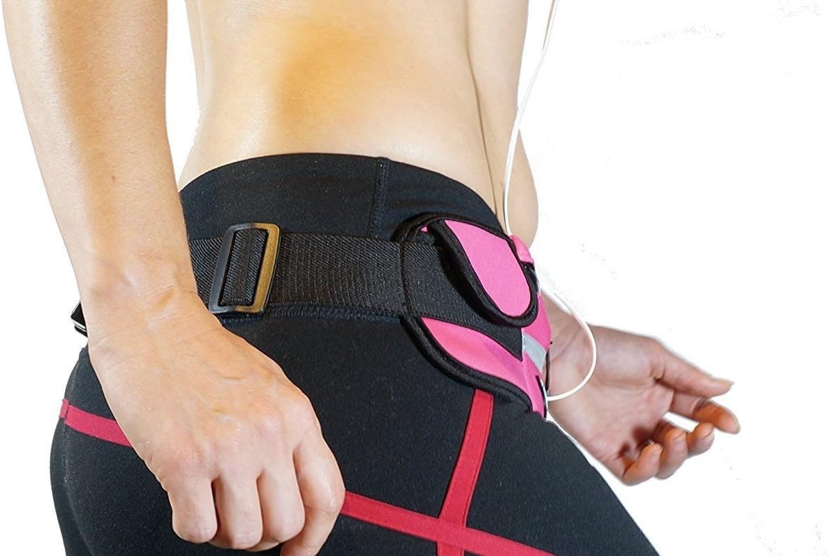 Running Belt Waist Pack - Water Resistant Runners Belt Fanny Pack for Hiking Fitness – Adjustable Running Pouch for Phones iPhone Android