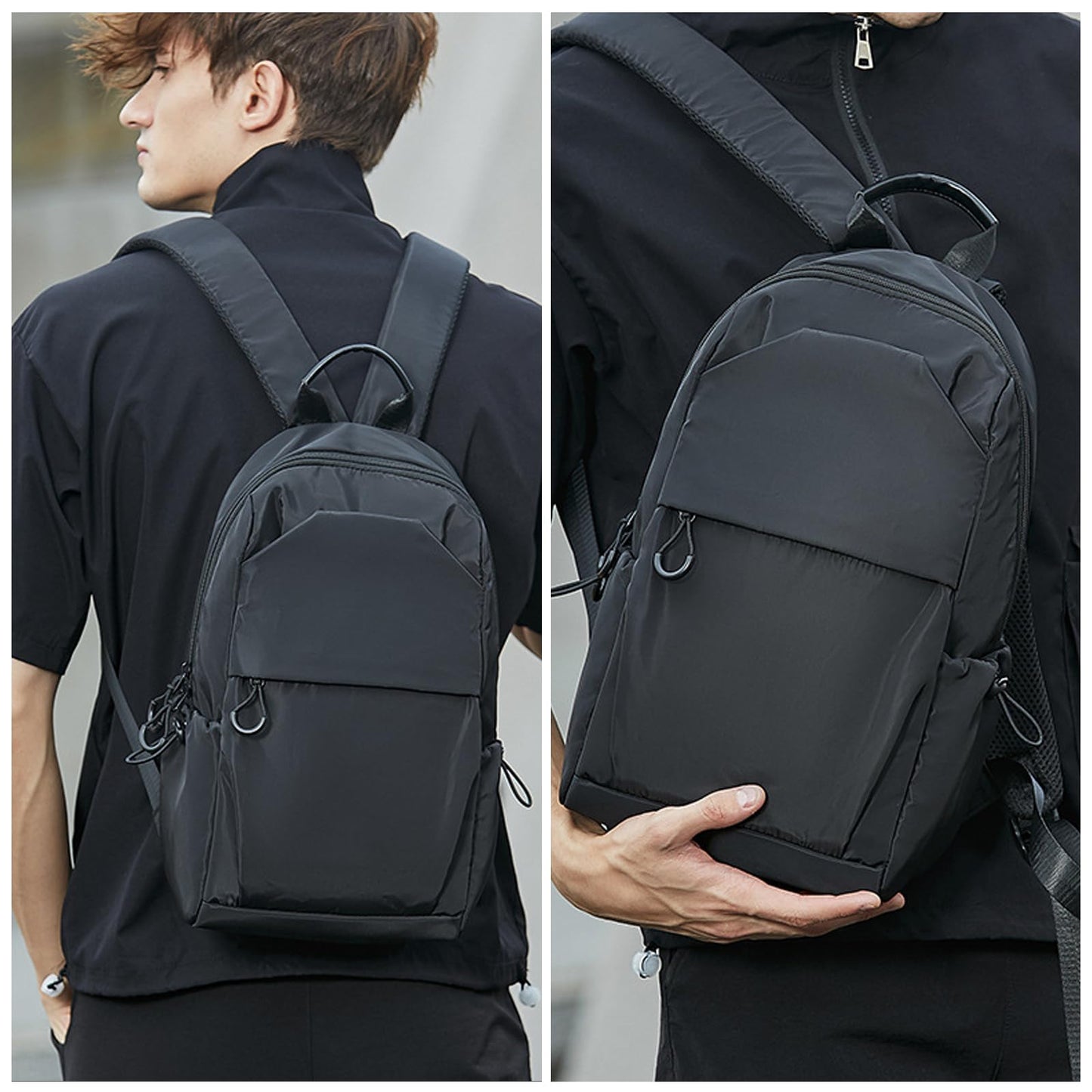 I IHAYNER Small Hiking Backpack, Lightweight Travel Backpacks Waterproof Daypack Backpack for Women Men, Black