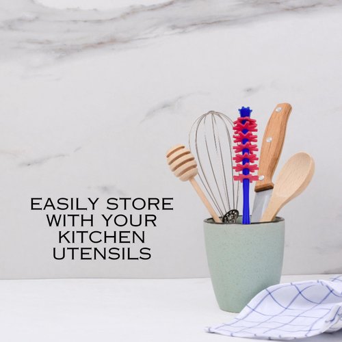 NeoBrush Bottle Cleaner (Blue Handle Red Bristles)