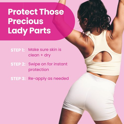Lady Parts Anti Chafe and Friction Stick Prevents Skin Chafing Rash and Irritation Unscented Smooth Balm with Aloe for Thighs Arms Bra Lines and More No Mess Glide On Application 1.5 oz Stick