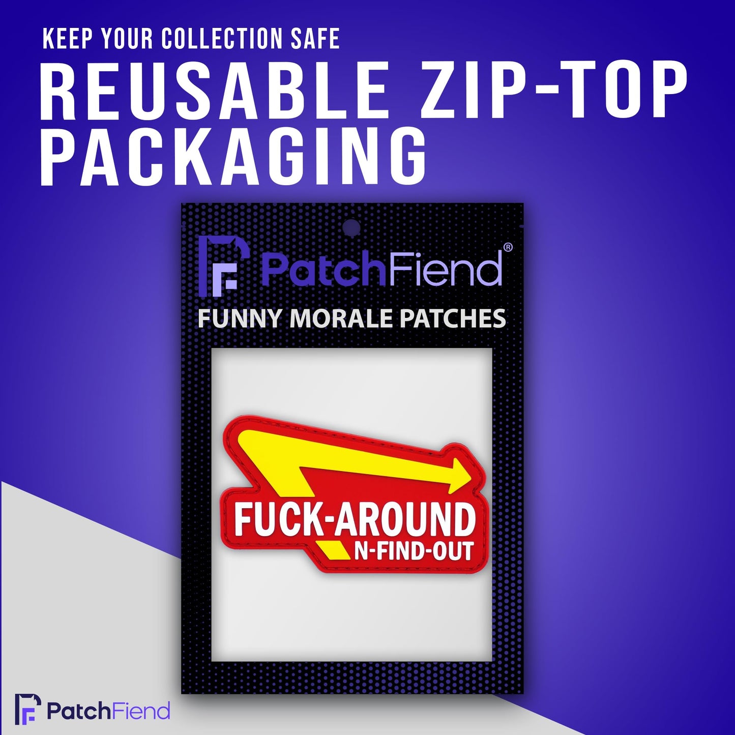 FAFO PVC Morale Patch - Hook Backed, Fast Food Style for Military Backpack and Gear - Ideal for Meme Aficionados, Hamburger Lovers & Funny Patch Fans - Humorous Custom Patches