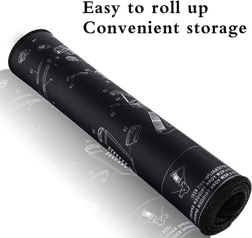 Wechoice Cleaning Mat 11" x 17", Non-Slip/Ruggedized Stitched Edge Cleaning Mats, Black