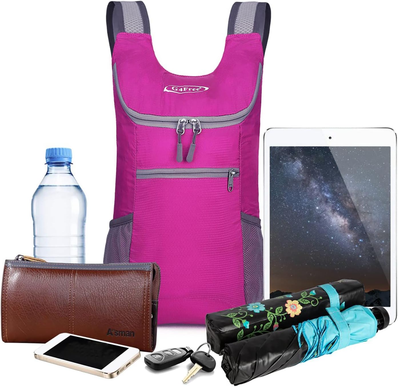 G4Free Lightweight Packable Hiking Backpack for Men Women Small Hiking Daypacks Foldable Shoulder Pack Casual Outdoor Bag 11L