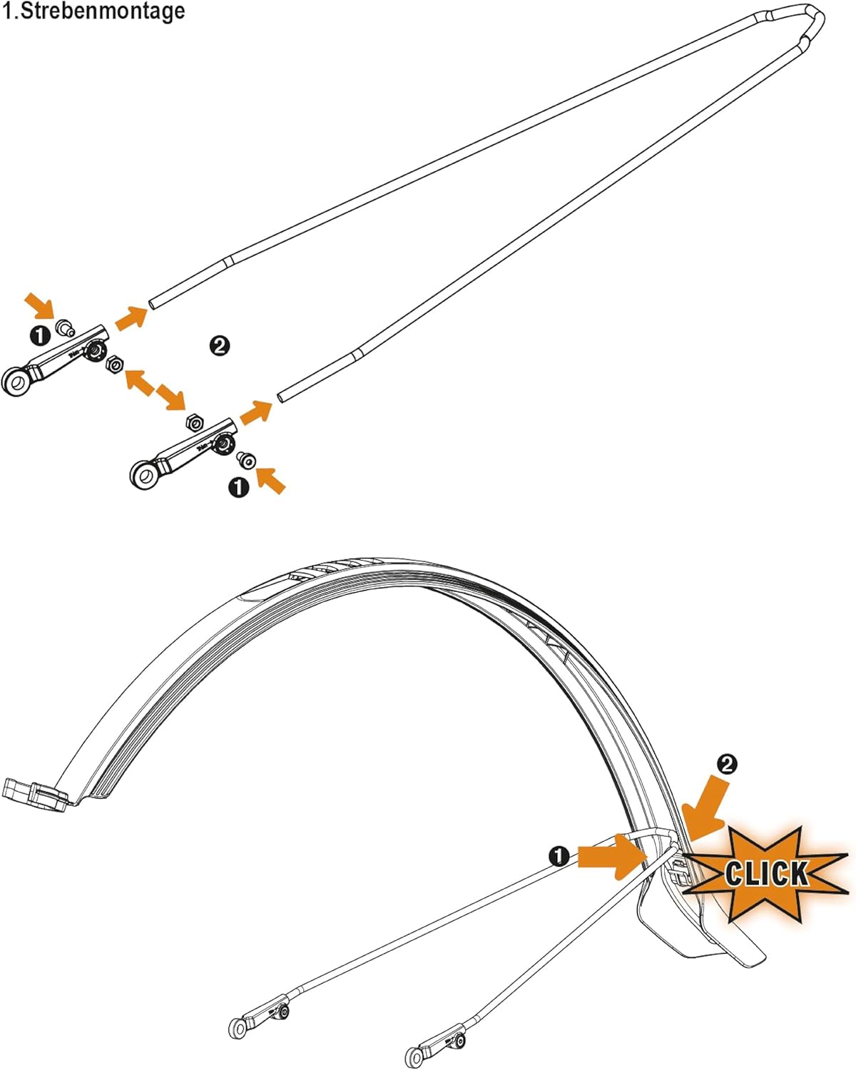 SKS Germany U-Stay Kit for Velo 65 Fender