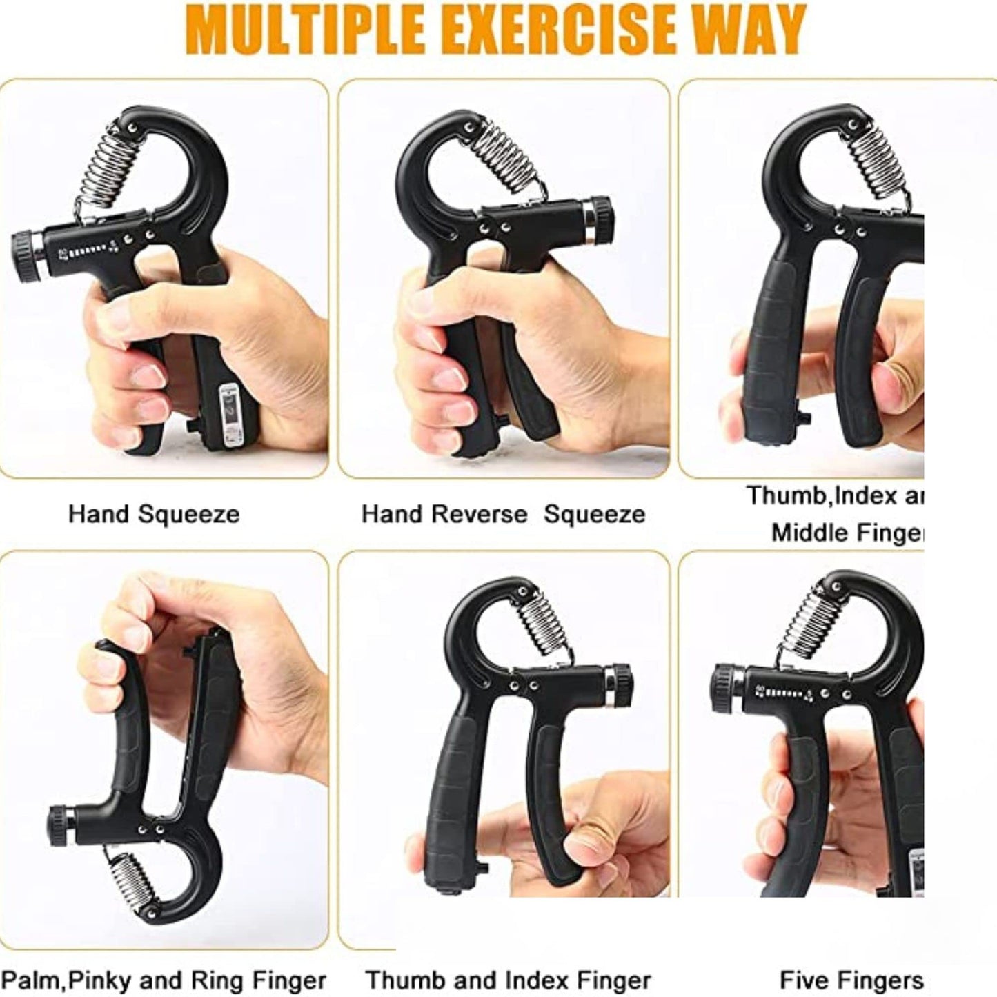 FRASSER [Upgraded Version] Hand Grip Strengthener with Counter, Adjustable Resistance 10Lbs-132Lbs, Non-Slip Gripper for Wrist Strength, Forearm Exercise, Muscle Building and Injury Recoveries