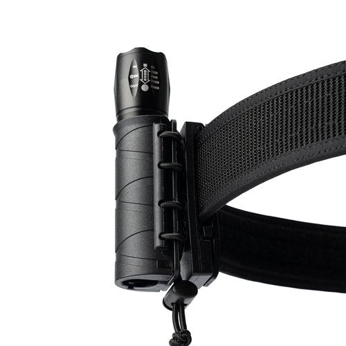 TACNEX Flashlight Holder for Duty Belt Tactical MOLLE Torch Holster Rotatable Light Carry Case Pouch fit 1"-1.2" Diameter Flashlight for Police LEO Security Military